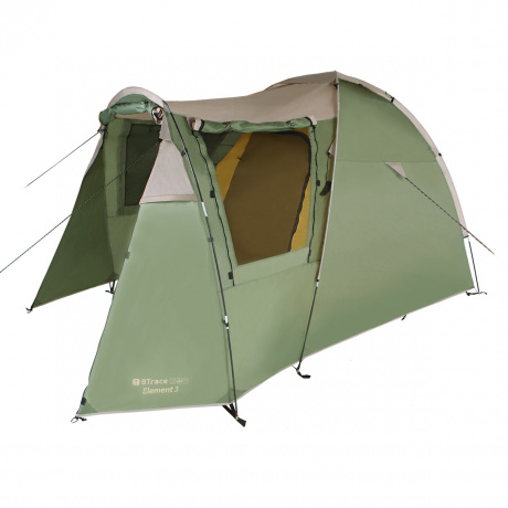 Палатка BTrace Element 3 | Зеленый/Бежевый | Вид 1