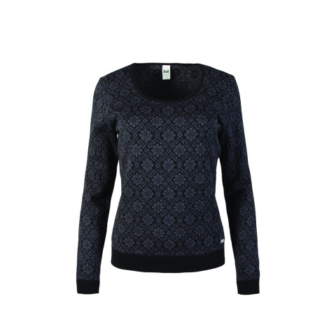 Свитер женский Dale of Norway Sonja Feminine sweater | Black/Dark Charcoal | Вид 1