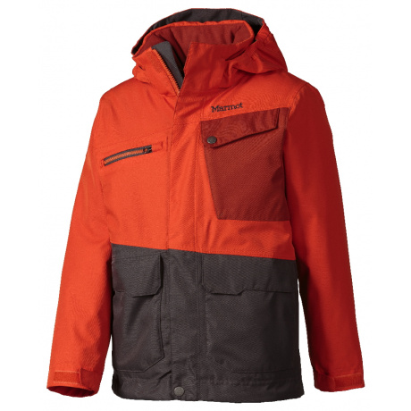 Куртка детская Marmot Boy's Space Walk Jacket | Sunset Orange/Slate Grey | Вид 1