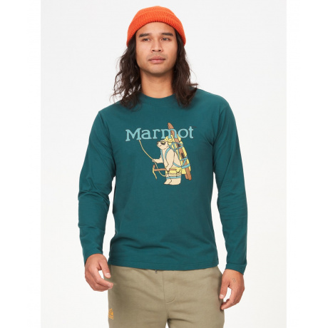 Футболка мужская Marmot Backcountrty Marty Tee LS | Dark Jungle | Вид 1
