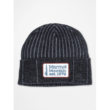 Шапка Marmot Retro Trucker Beanie | Black/Steel Onyx | Вид 1