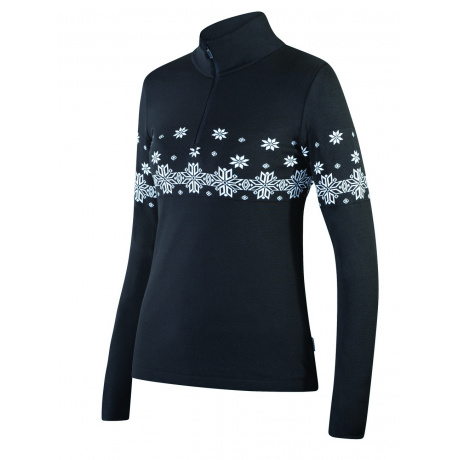 Пуловер женский Newland Senales T-NECK 1/2 ZIP LADY DH240 | Black/White | Вид спереди