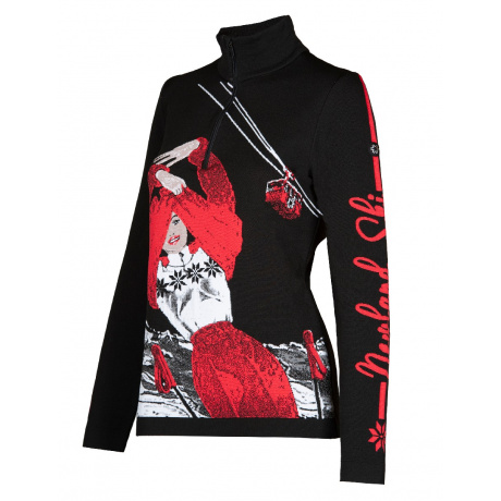 Пуловер женский Newland RENEE | BLACK/RED | Вид 1
