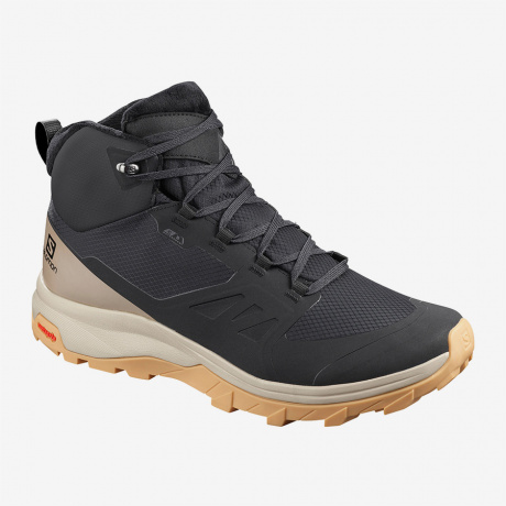 Ботинки женские Salomon OUTsnap CSWP W | Black/Vintage Khaki/Gum1a | Вид 1