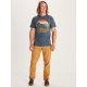 Футболка мужская Marmot Dawning Marmot Tee SS | Navy Heather | Вид 3
