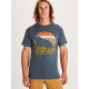 Футболка мужская Marmot Dawning Marmot Tee SS | Navy Heather | Вид 1