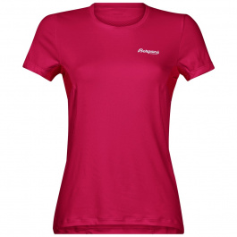 Футболка женская Bergans Fløyen W Tee | Bougainvillea/Strawberry/White | Вид спереди