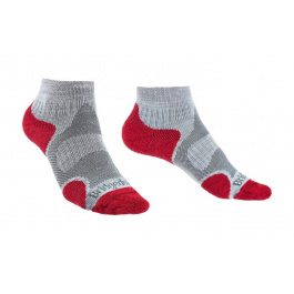 Носки женские Bridgedale Lightweight Merino Cool Comfort Ankle Wmn | Grey/Raspberry | Вид 1