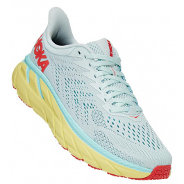 Кроссовки женские Hoka W CLIFTON 7 | MORNING MIST/HOT CORAL | Вид 1