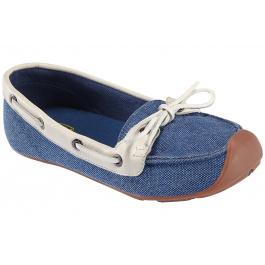 Мокасины женские KEEN Catalina Canvas Boat Shoe | Ensign Blue/Whisper White | Вид 1