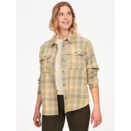 Рубашка женская Marmot Wm Fairfax Ltwt Bfnd Flannel LS | Wheat | Вид 1