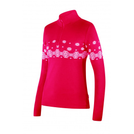 Пуловер женский Newland Senales T-NECK 1/2 ZIP LADY DH240 | Red/White | Вид спереди